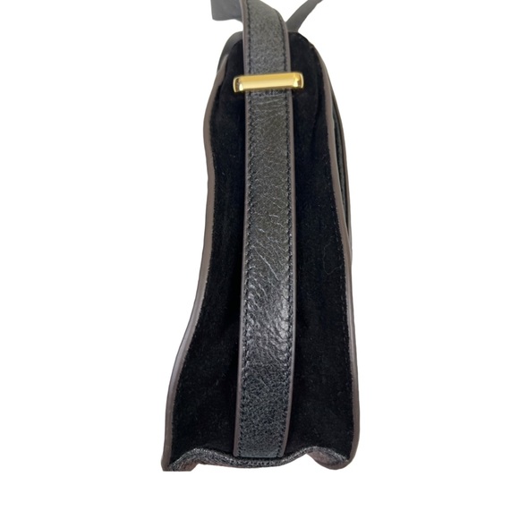 Aimee Kestenberg Ashton Black Leather Saddle Crossbody Purse - Picture 5 of 10